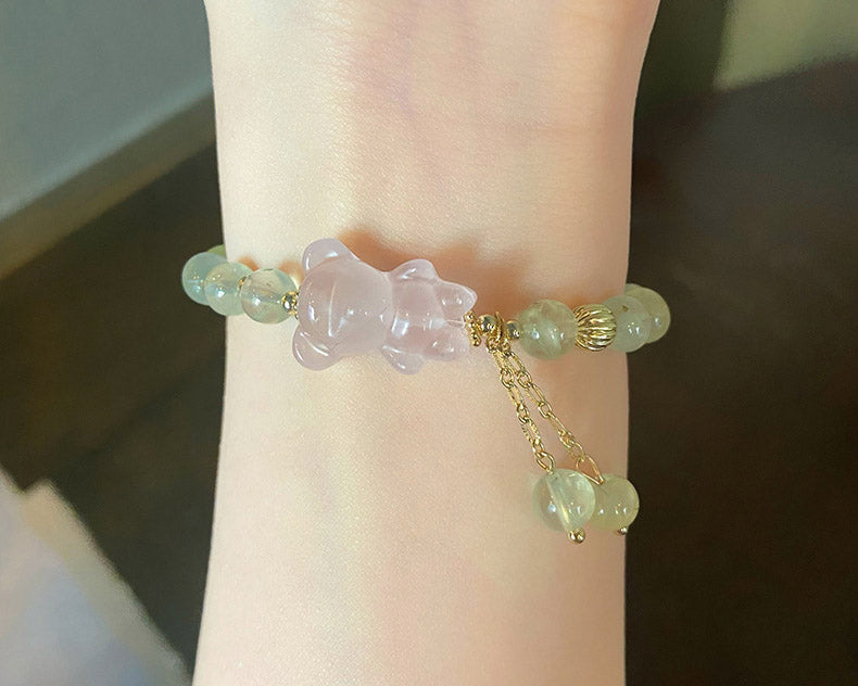 Handmade Natural Grape Stone Bracelet
