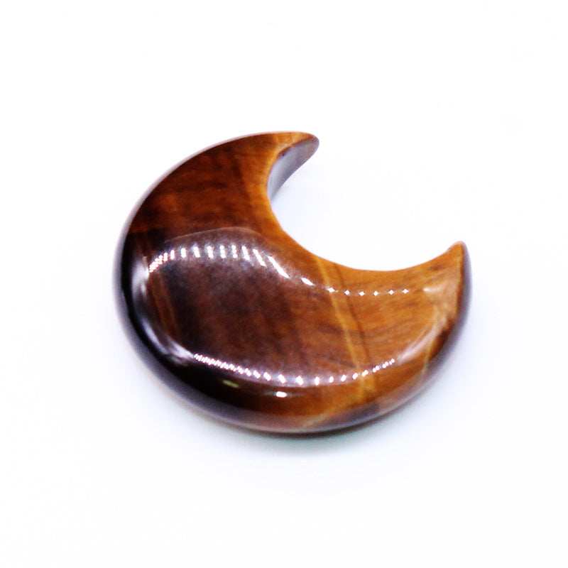 1'' Carved Tiger Eye Star Moon And Heart