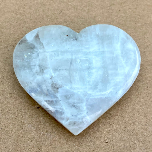 White Moonstone Heart