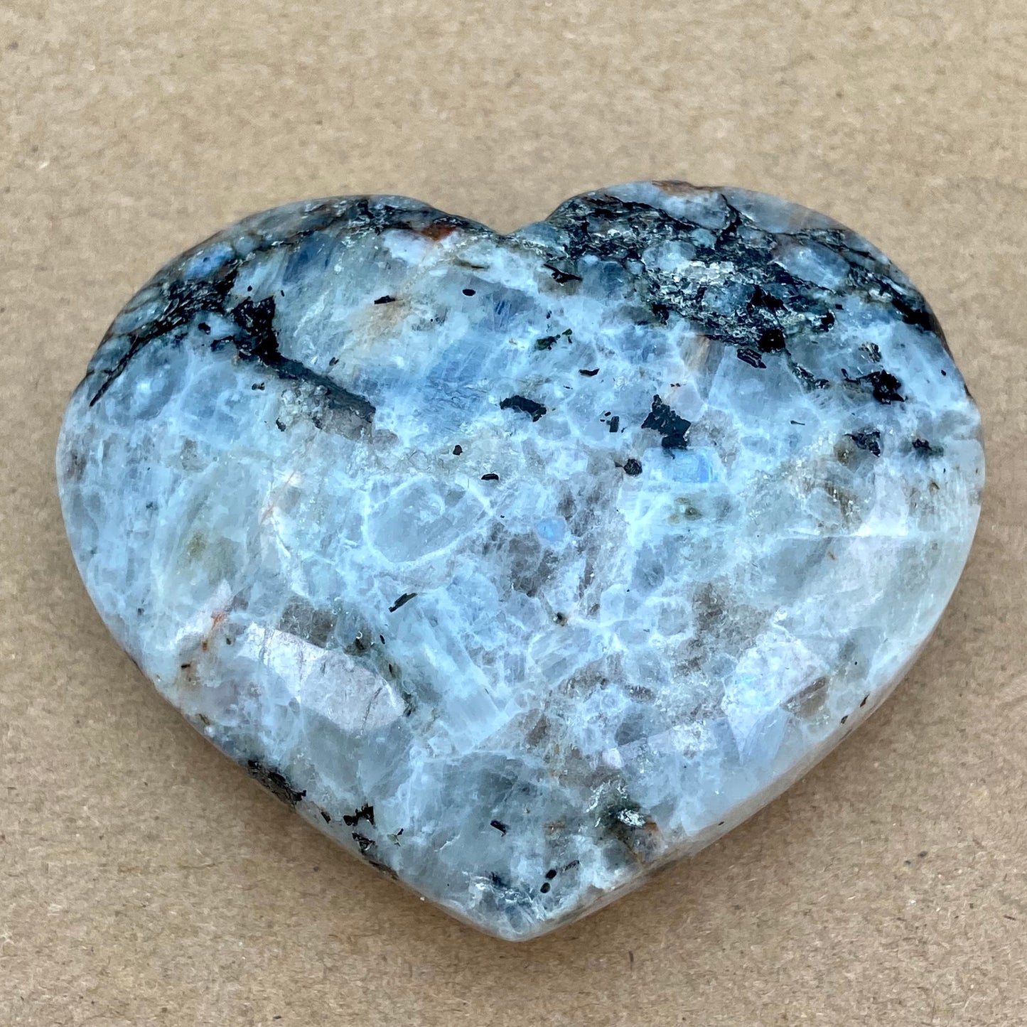 White Moonstone Heart