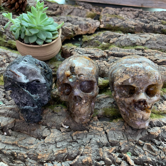 Purple Sphalerite Skull