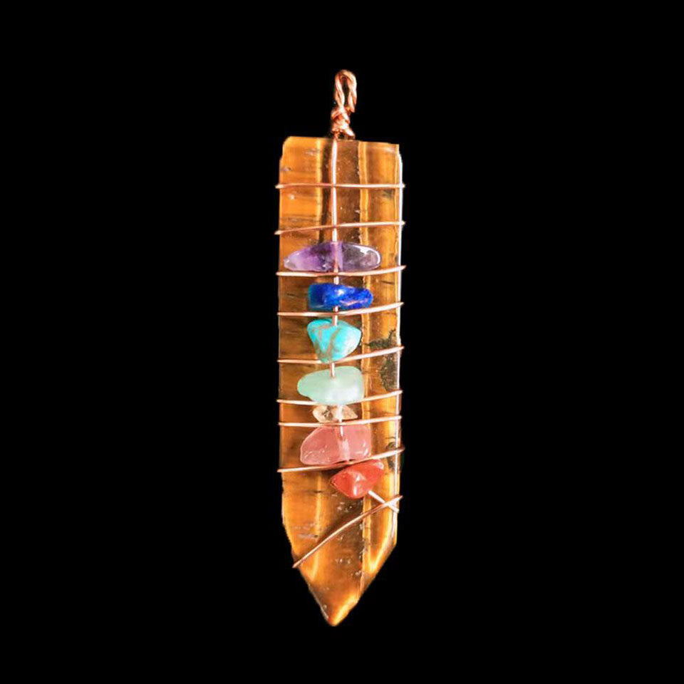 Wrapped with Metal Strings Pendants
